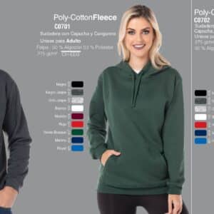 Sudaderas Poly-CottonFleece CO700, C0701 y C0702